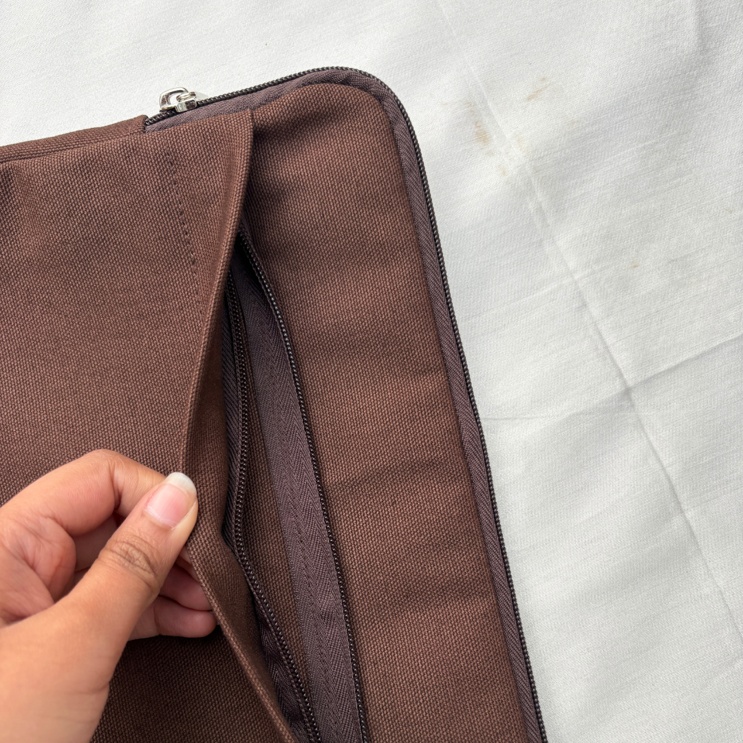 Brown Canvas iPad Sleeve