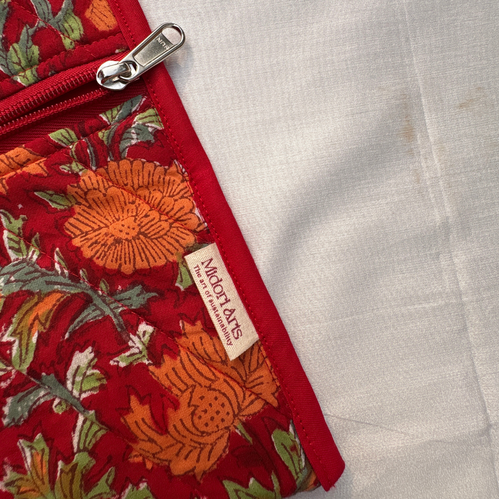Maroon Quilted Sling Bag