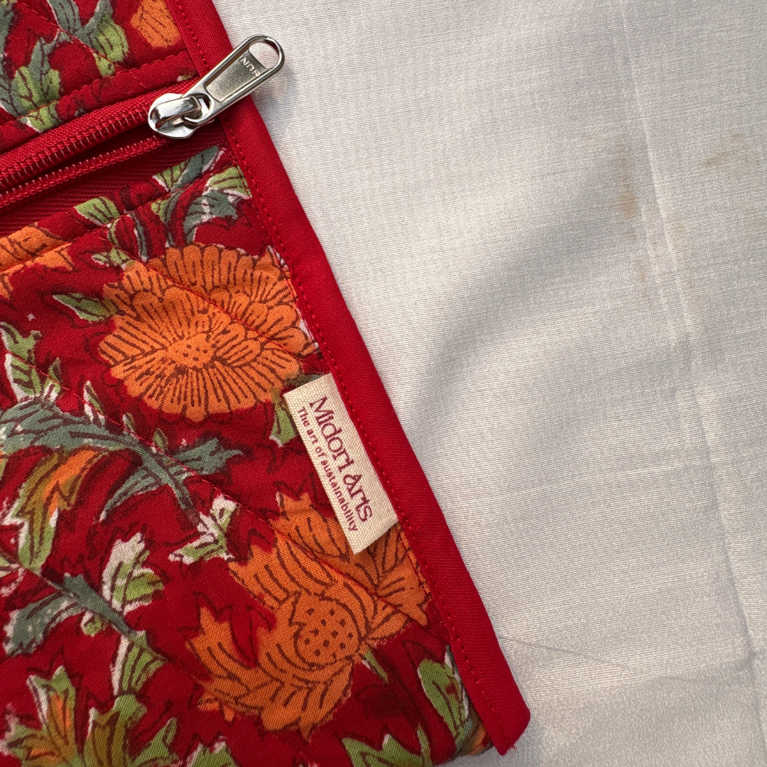 Maroon Quilted Sling Bag