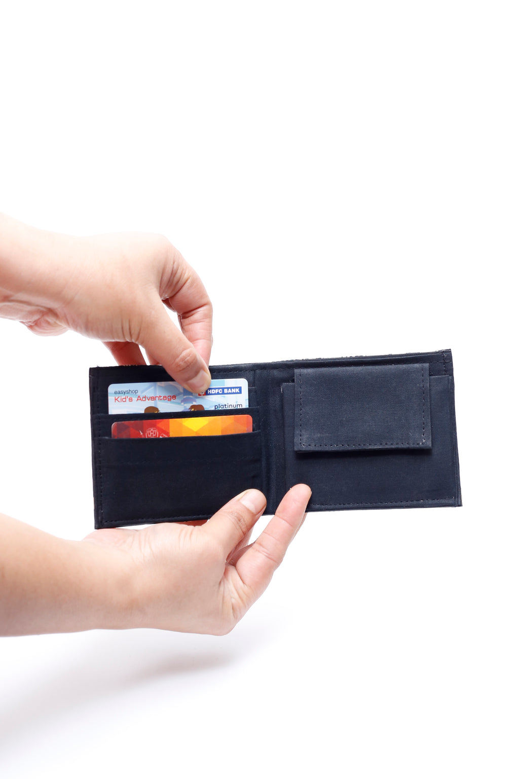 Black Handcrafted Woven Ikkat Print Men Wallet