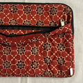 Maroon Ajrakh Quilted Laptop Sleeve
