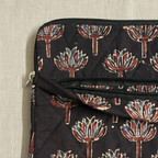 Black Ajrakh Quilted Laptop Sleeve