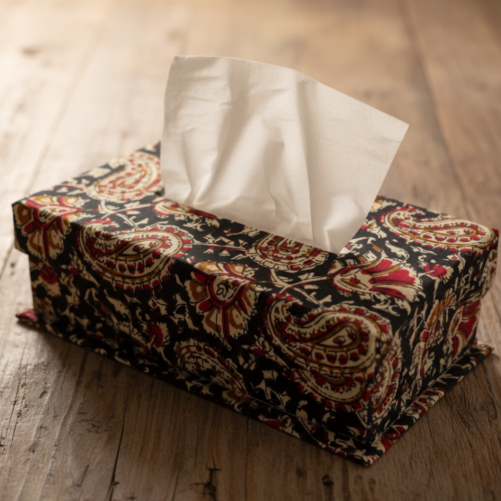 Black Fabric Tissue Box