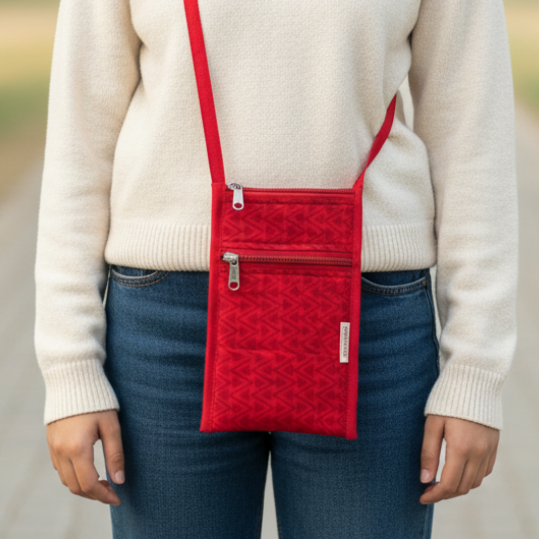 Red Quilted Sling Bag