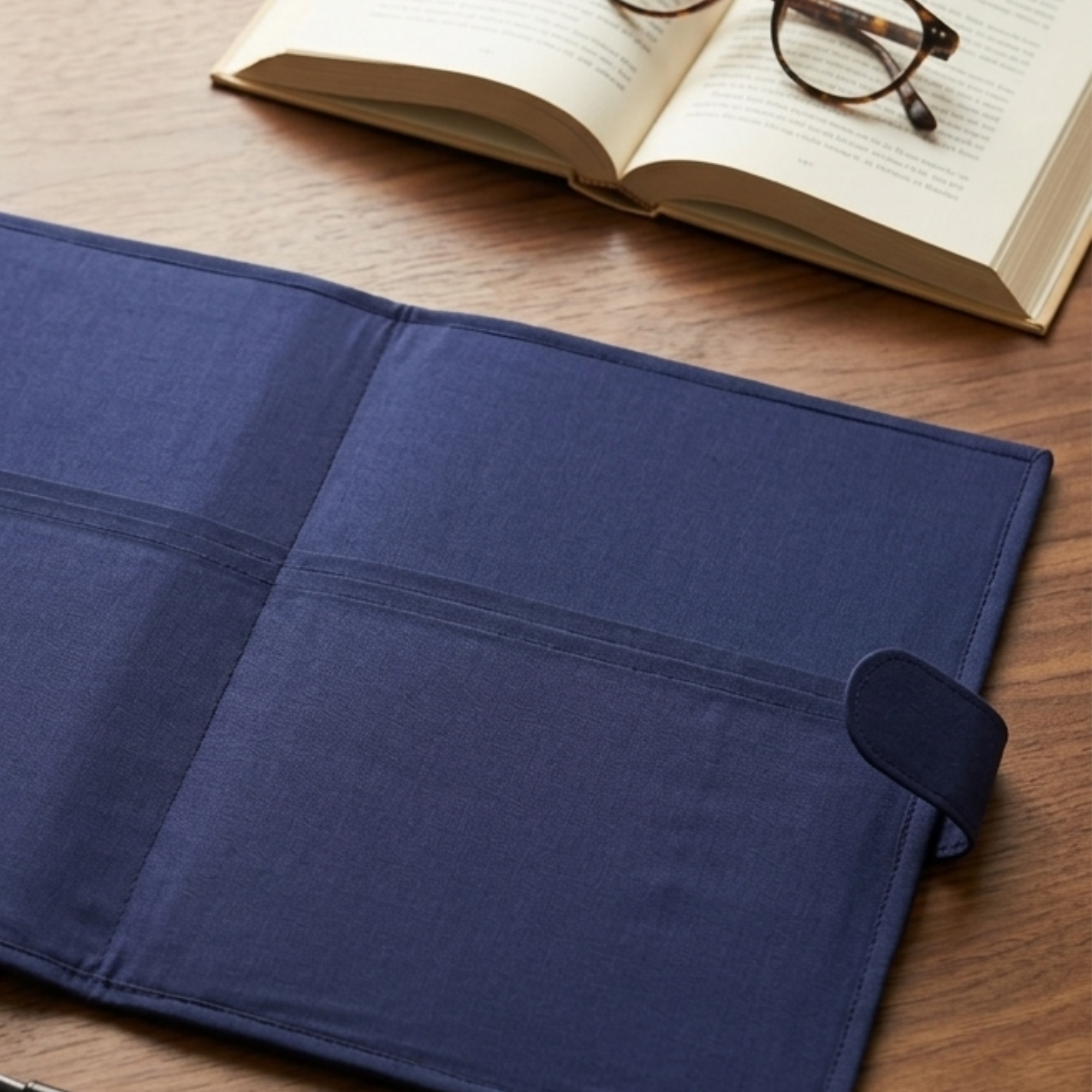 Blue Ikkat Print File Folder