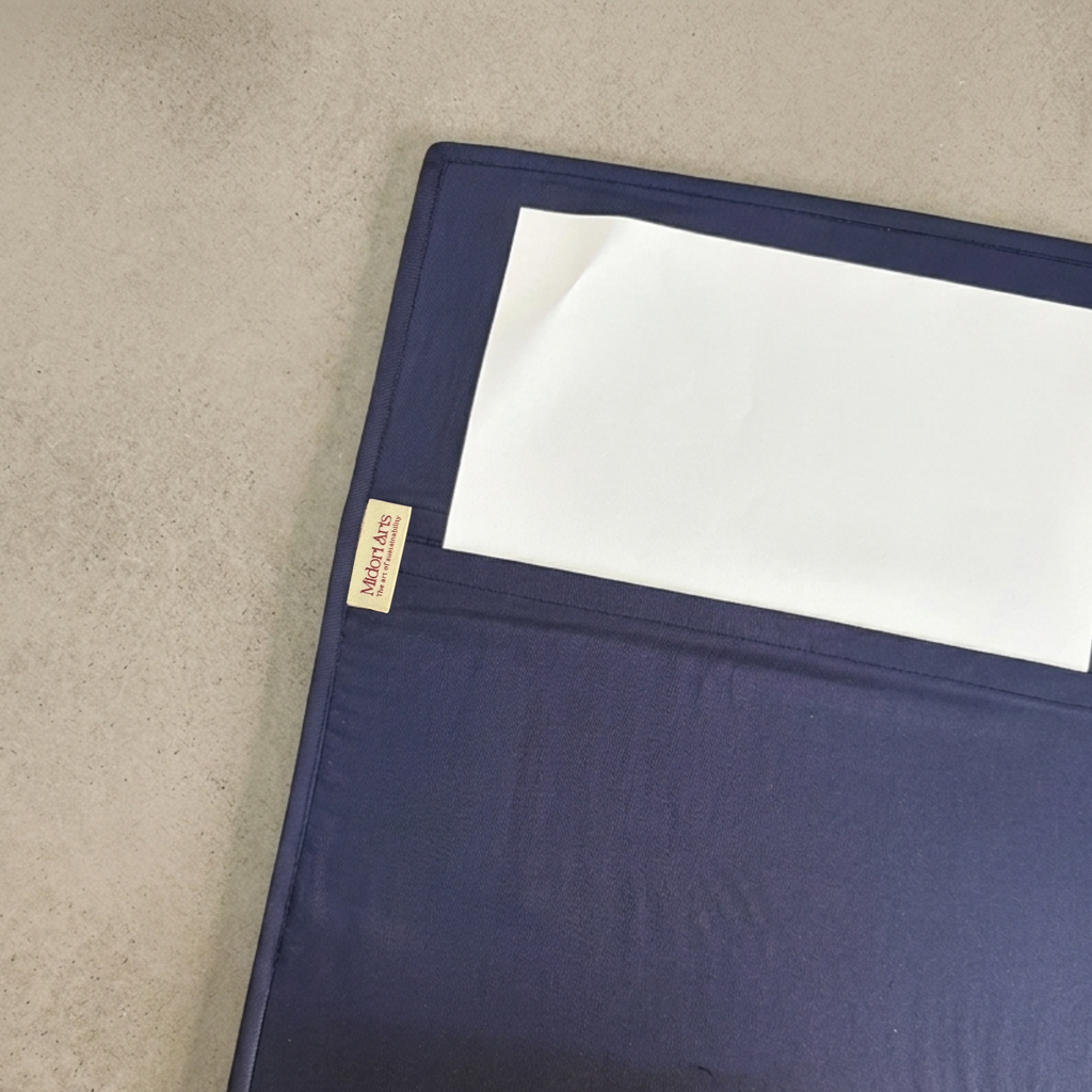 Blue Ikkat Print File Folder