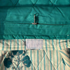 Teal Blossom - Floral Handcrafted Tote Bag