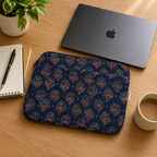 Indigo Ajrakh Print Quilted Laptop Sleeve