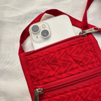 Red Quilted Sling Bag