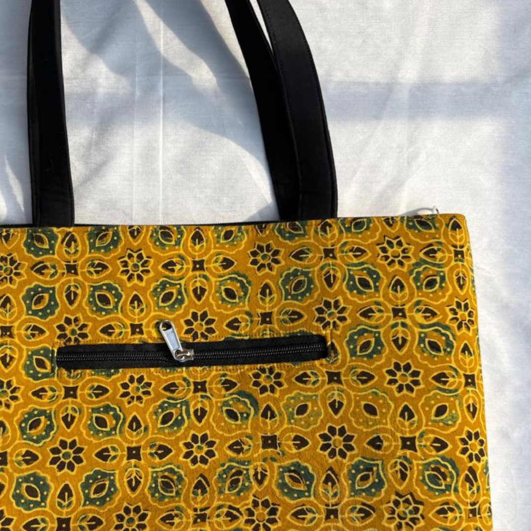 Mustard Ajrakh Shoulder bag