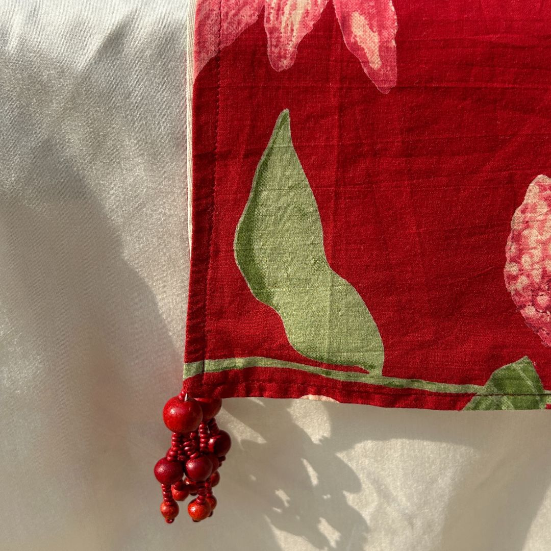 Lotus Blosson Cotton Table Runner