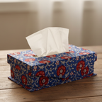 Blue Fabric Tissue Box