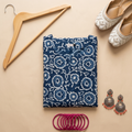 Indigo Handblock Print Cotton Kurta