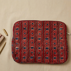 Maroon Handcrafted Quilted Laptop Sleeve