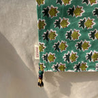 Sea Green Floral Cotton Table Runner