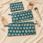 Teal Set of Three Multipurpose pouch