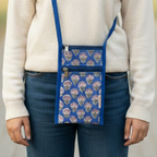Blue Quilted Sling Bag