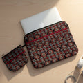 Black Ajrakh Quilted Laptop Sleeve