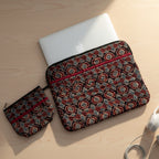 Black Ajrakh Quilted Laptop Sleeve