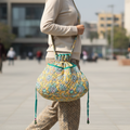 Yellow Quilted Potli bag