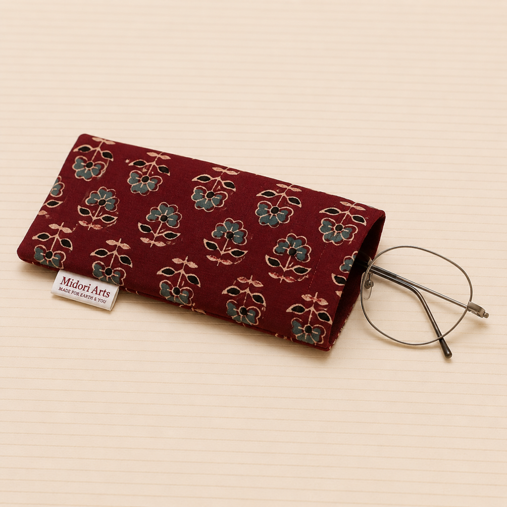 Red Ajrakh Eyeglass/Spectacle Case