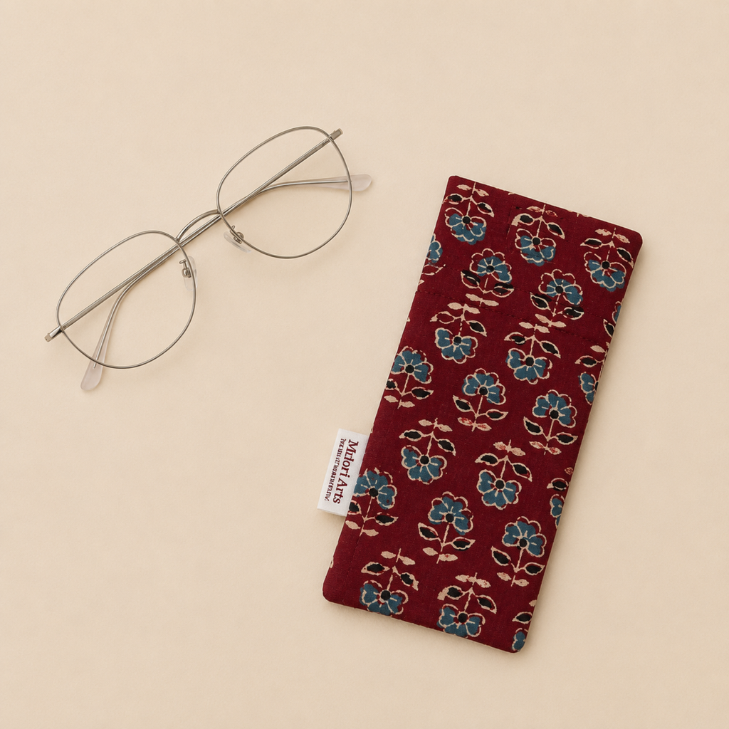 Red Ajrakh Eyeglass/Spectacle Case