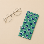 Green Handblock Print Eyeglass/Spectacle Case