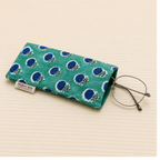 Green Handblock Print Eyeglass/Spectacle Case