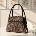 Earthy Black Ajrakh Small Handbag