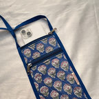 Blue Quilted Sling Bag