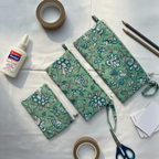Mint Meadow Handcrafted Set of Three Multipurpose pouch