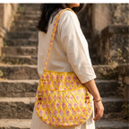 Yellow Quilted Potli Bag