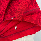 Red Handblock Handcrafted Quilted Tote Bag