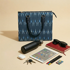 Teal Ikkat Tote Bag