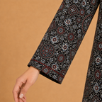 Black Ajrakh Print Short Kurti