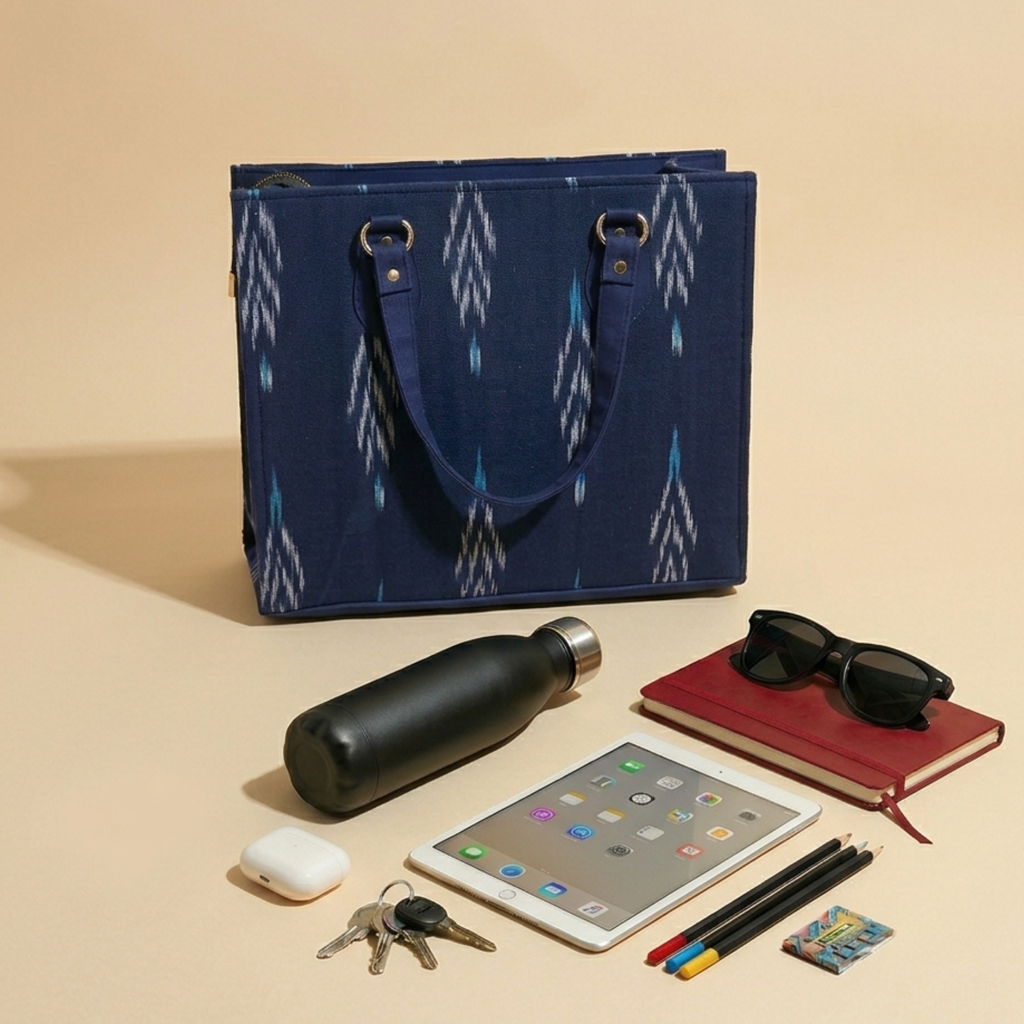 Navy Blue Tote Bag