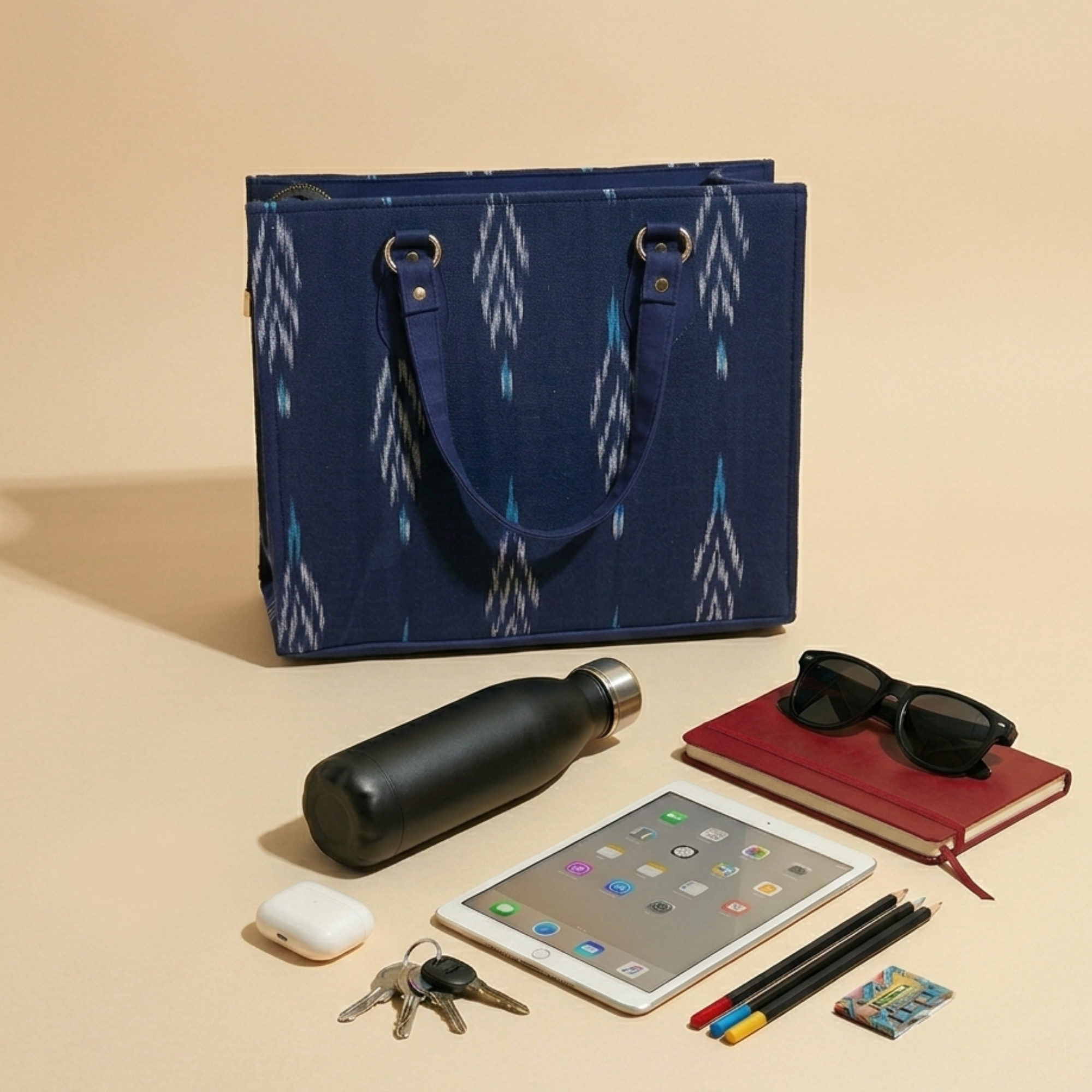 Navy Blue Tote Bag