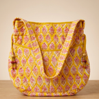 Yellow Quilted Potli Bag