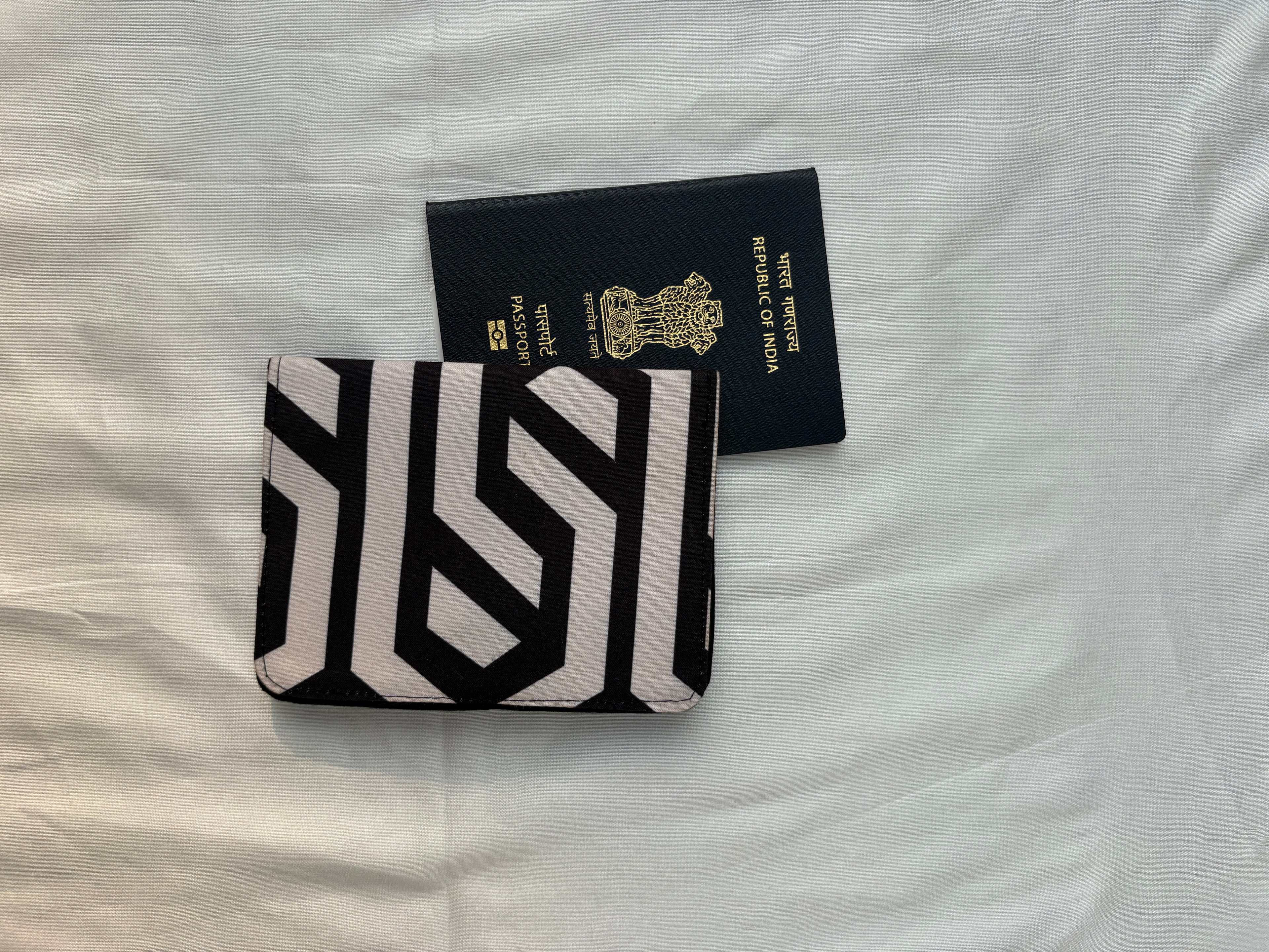 Geometrical Print Passport Cover - Travel Essential