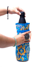 Blue Handcrafted Block Print Quilted Bottle Cover