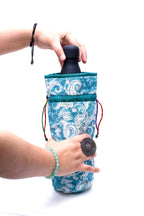 Blue Handcrafted Block Print Quilted Bottle Cover