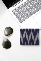 Indigo Handcrafted Woven Ikkat Print Men Wallets
