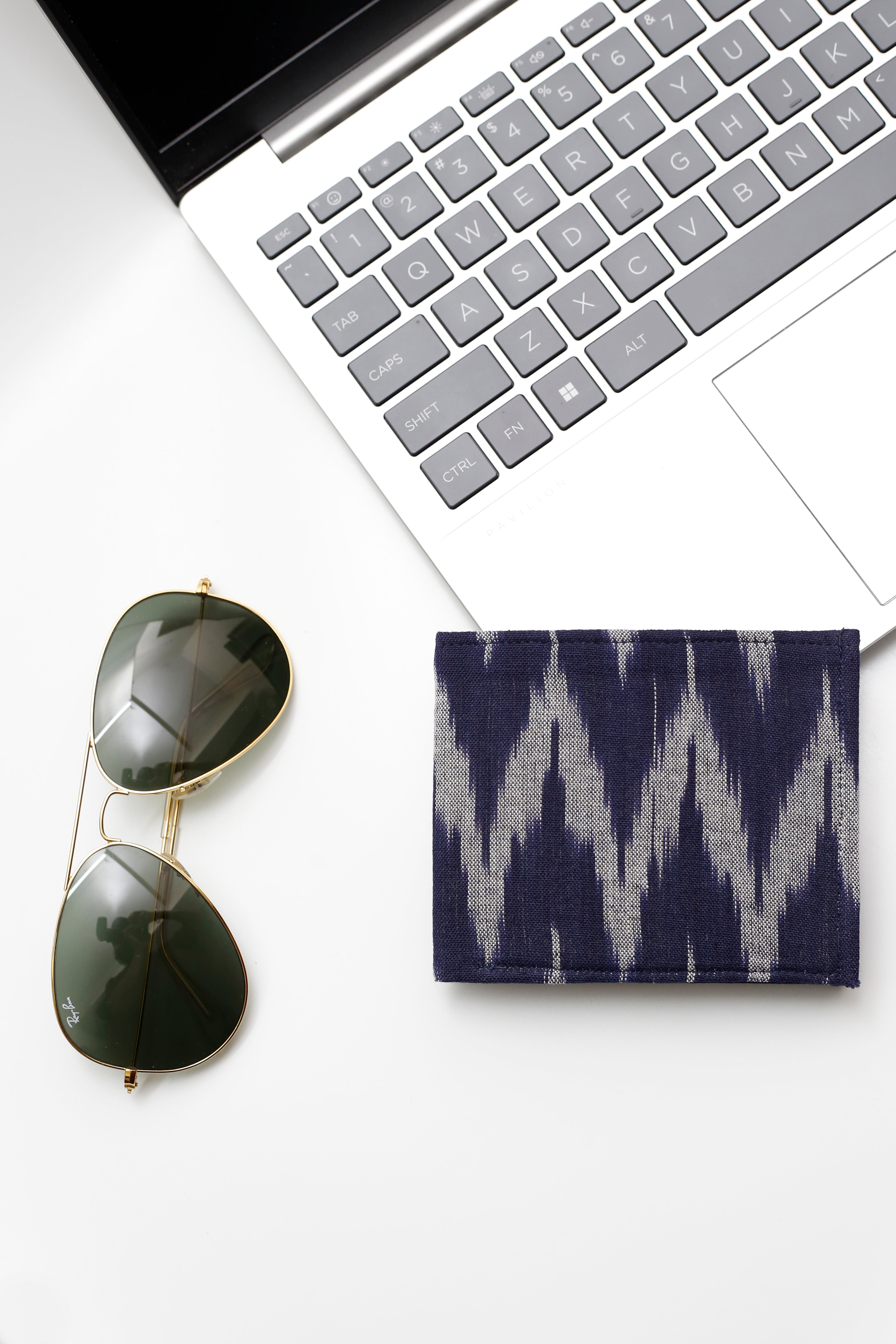 Indigo Handcrafted Woven Ikkat Print Men Wallets