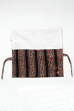 Black Ajrakh Print Handcrafted Cutlery Roll Up