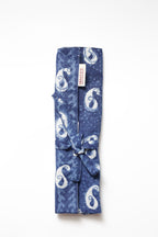Indigo Handblock Print Handcrafted Cutlery Roll Up