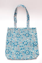 Floral Hand Block Print Grocery/Shopping Bag,Cotton Tote Bags