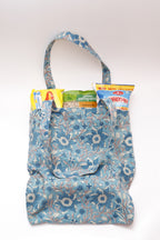 Floral Hand Block Print Grocery/Shopping Bag,Cotton Tote Bags
