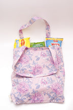 Floral Hand Block Print Grocery/Shopping Bag,Cotton Tote Bags