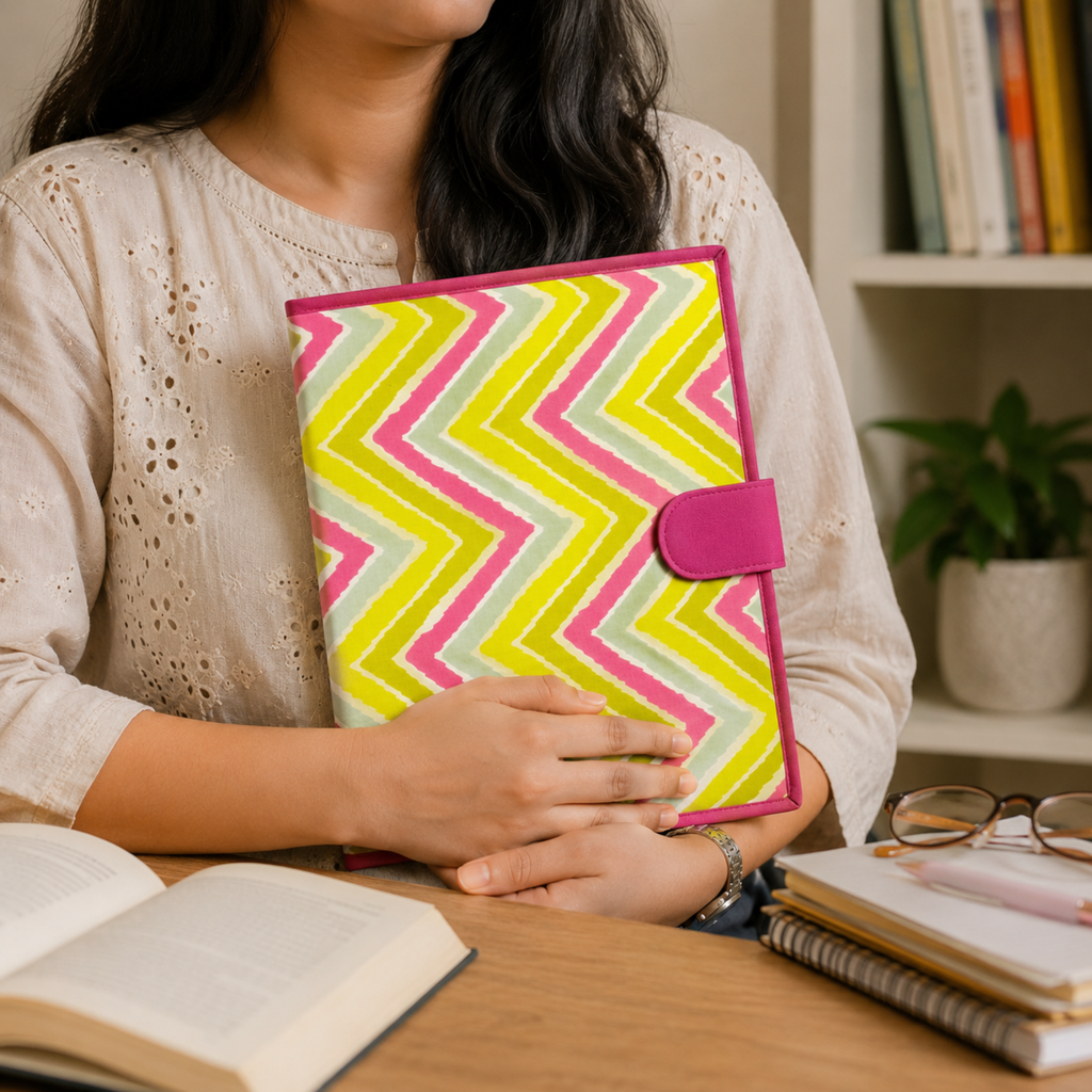 Handcrafted File Folder - Handblock Print