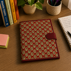 Handcrafted File Folder - Maroon Handblock Print